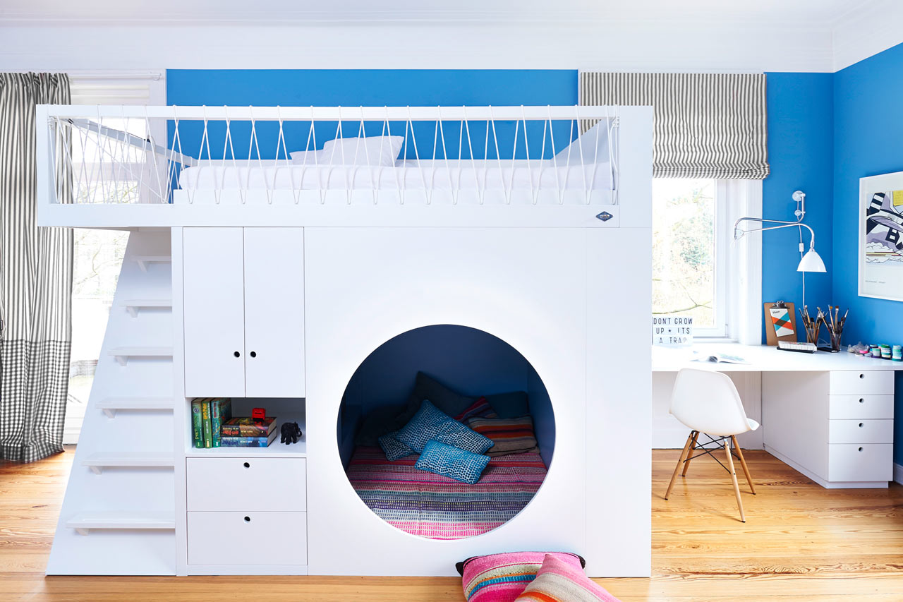 loft bed with hidden room