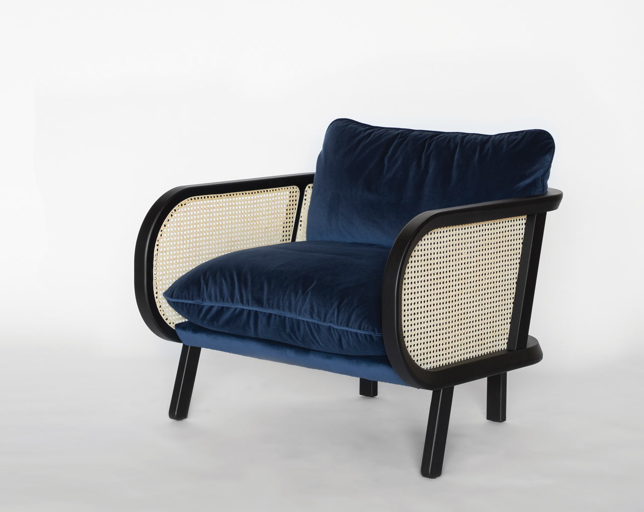 BuzziCane: Modern Seating with Traditional Woven Cane Backs