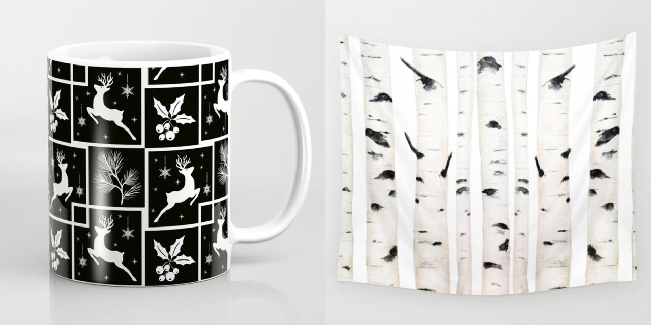 Celebrate a Monochromatic Holiday with Society6