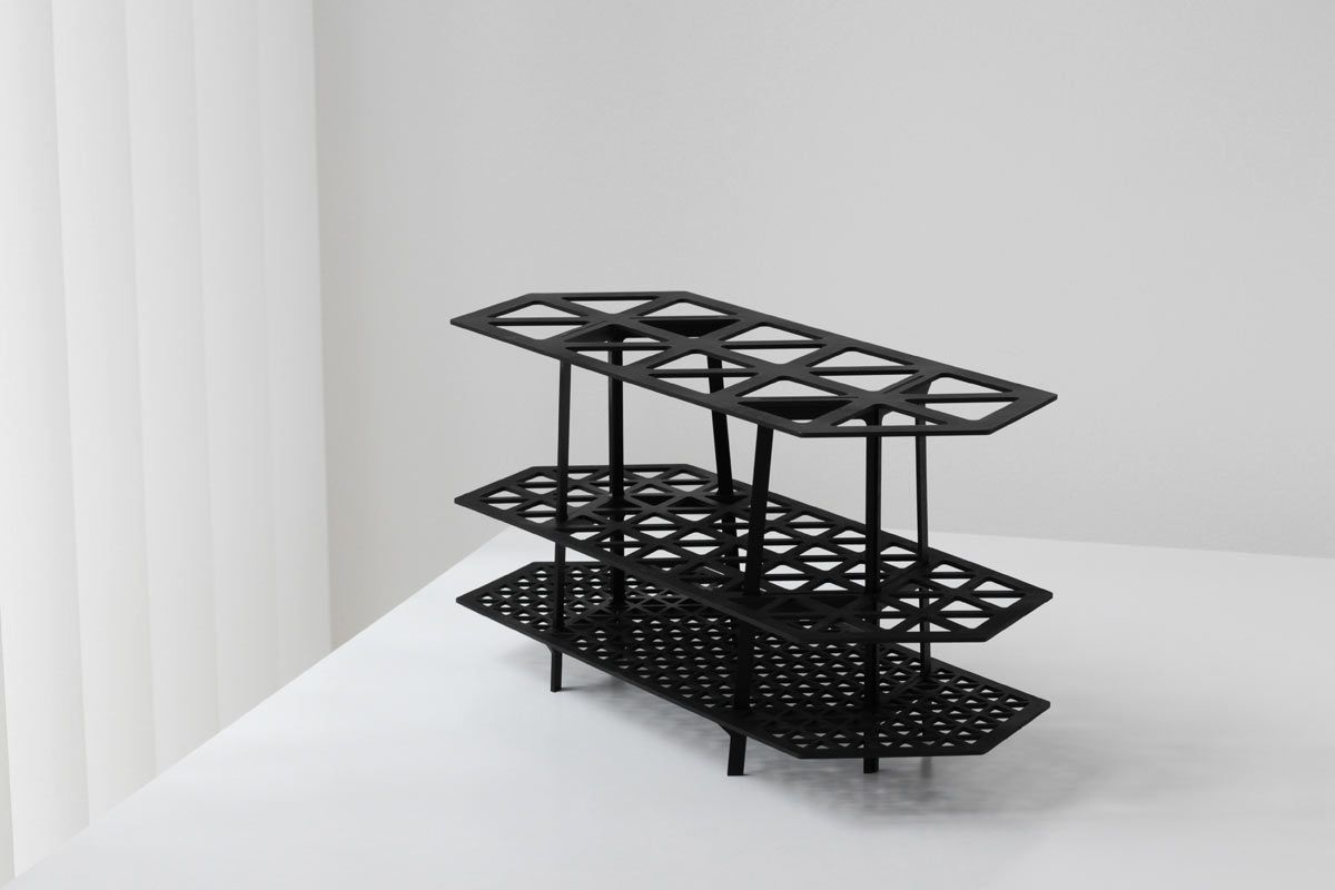 The Gridded Shelf Holds Your Things in Order