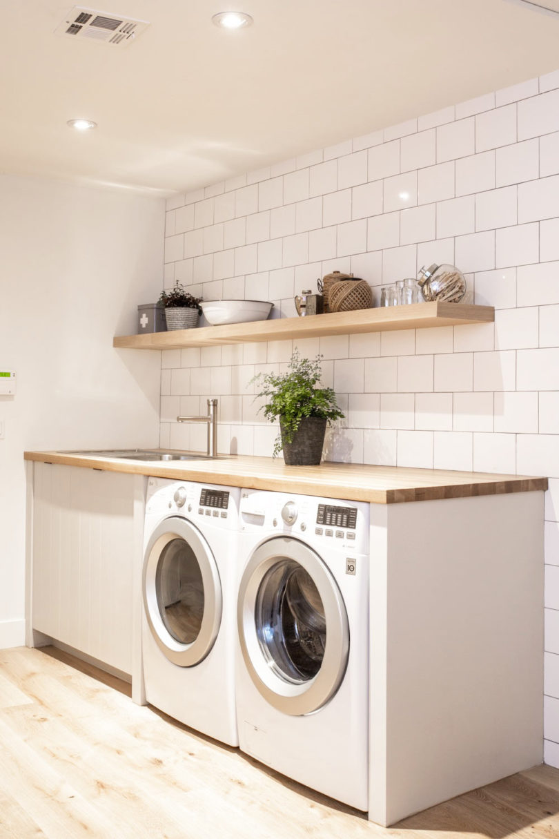 Modern Laundry Room Shelving