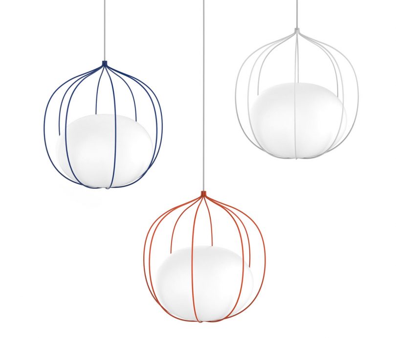 Front’s Hoop Light Has a Globe Suspended Within a Cage