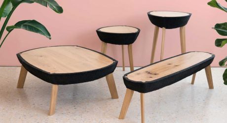 The Fikra Tables Are Made Using Recycled Rubber Crumbs