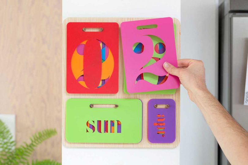 Colorful Perpetual Wall Calendar by Yoni Alter