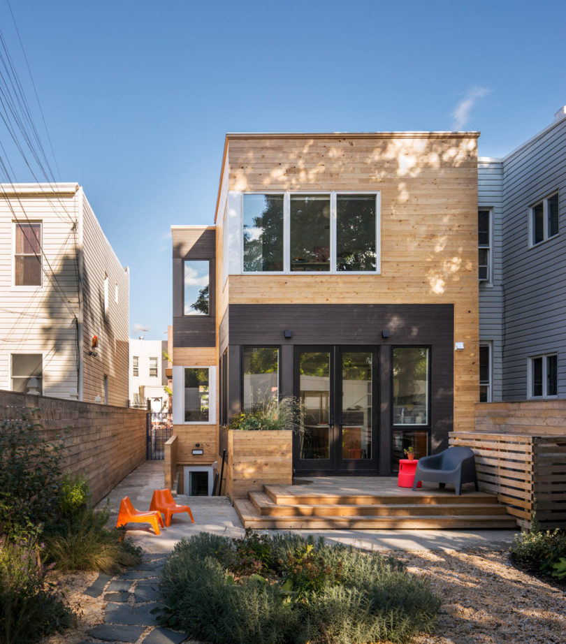 A Wood Frame Townhouse in Brooklyn That’s Only 20 Feet Wide by BFDO Architects