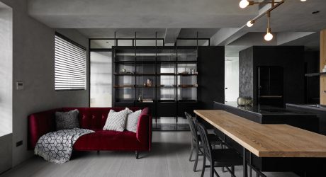KC Design Studio Designs a Moody Black Apartment for a Single Person