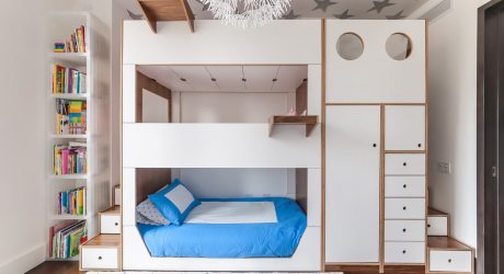 Casa Kids Designed a Triple Bunk Bed Packed with Storage for Kids