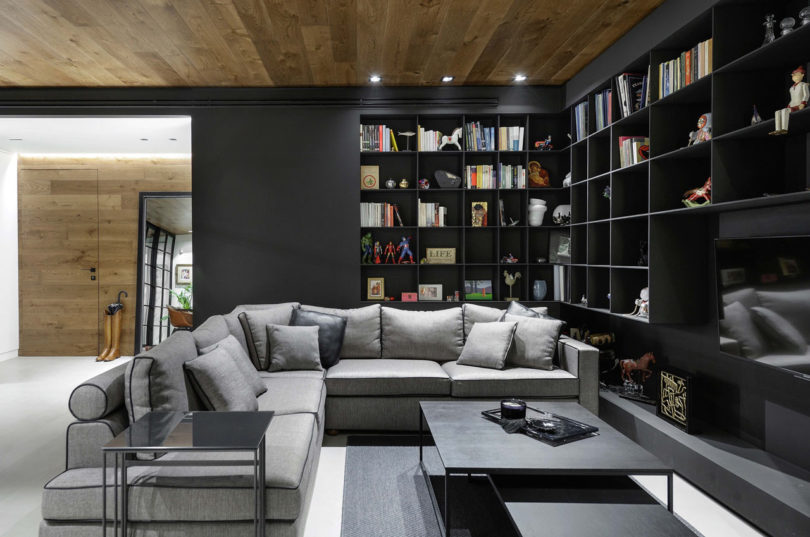 A 1970’s Apartment in Greece is Renovated with a Black and Grey Color Palette