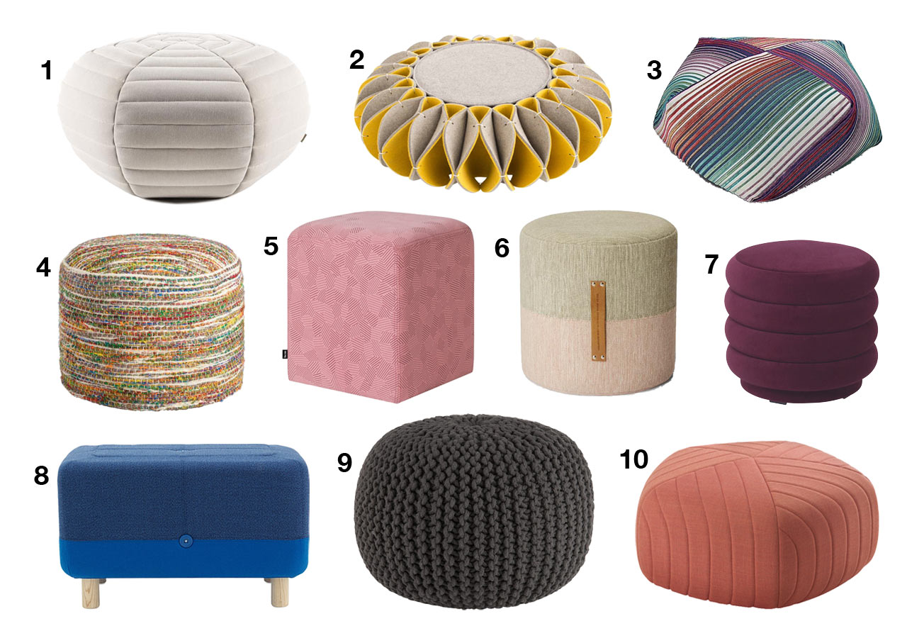 10 Modern Poufs That Will Have Your Feet Propped up for Maximum