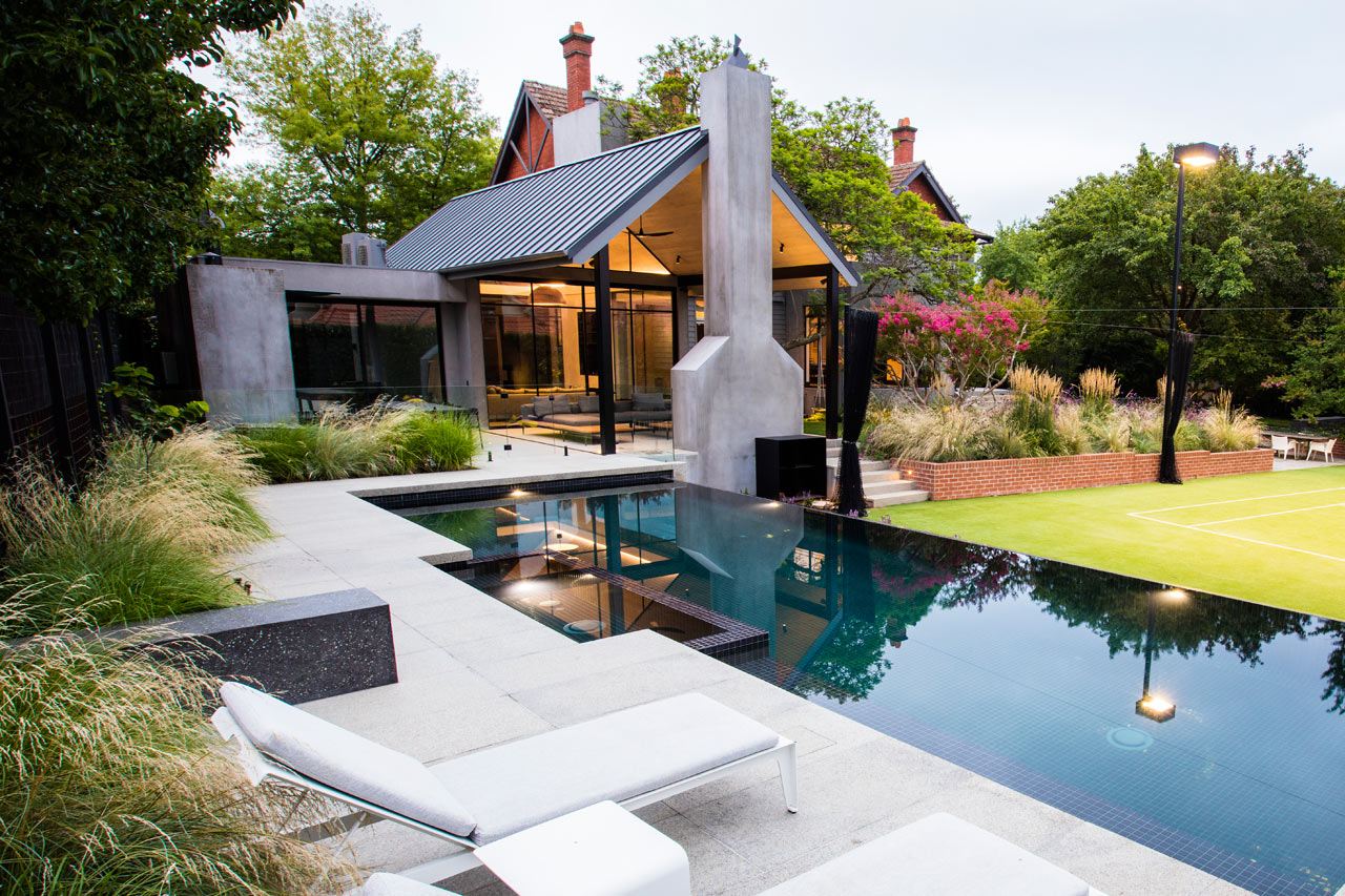 A Heritage Home Gets Modern Outdoor Entertaining Spaces and Gardens