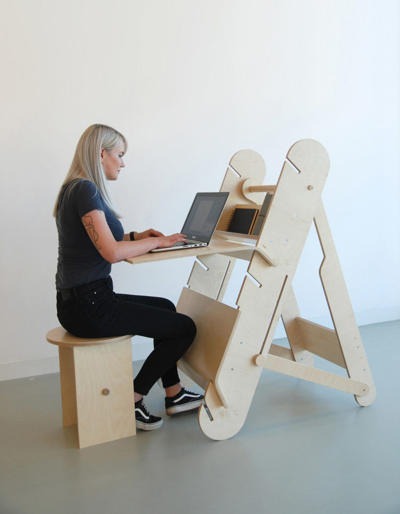 Deskter Sit Stand Workstation By Malgorzata Wojtyczka Design Milk