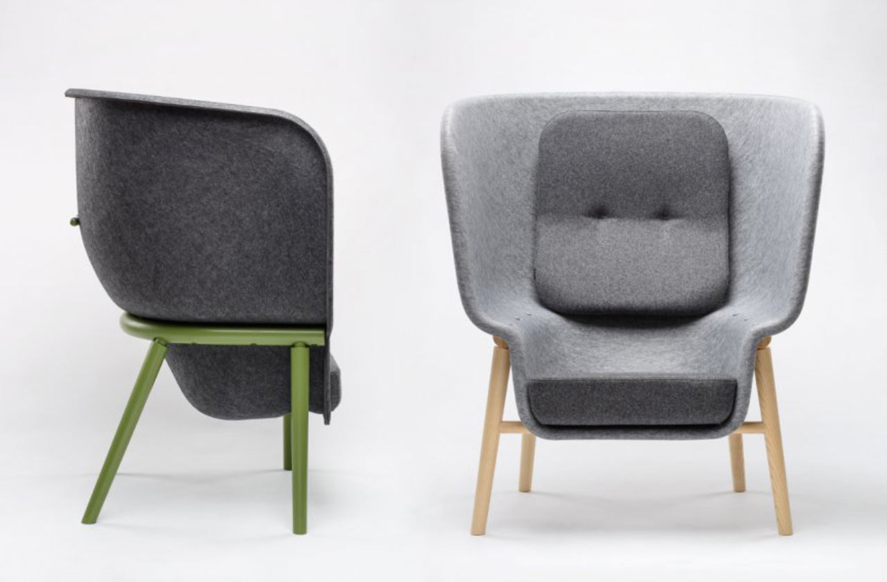 De Vorm Felt Chairs Made with Recycled Plastic Bottles