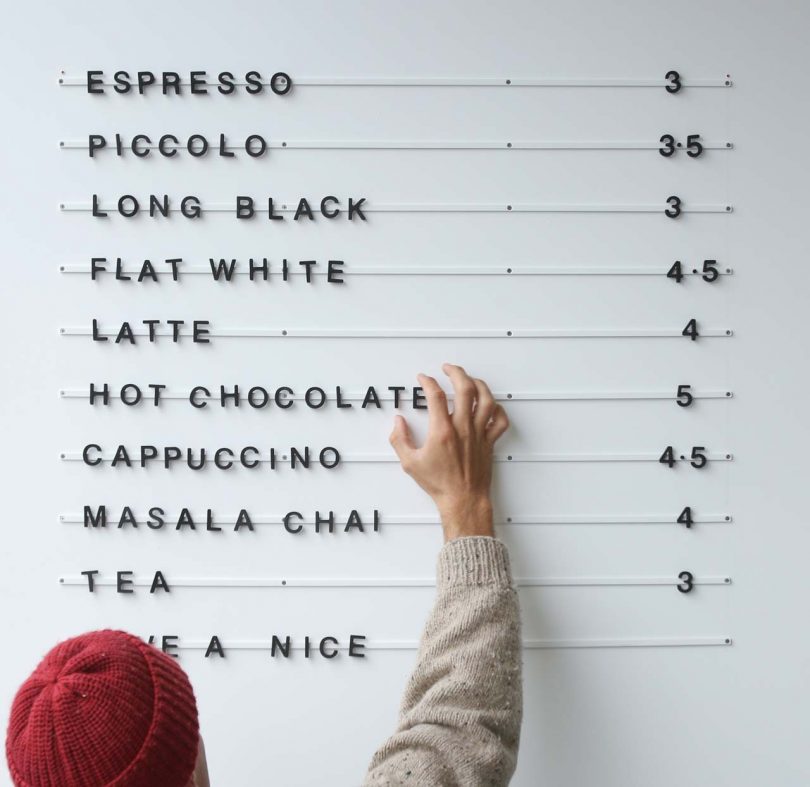 The Wall-Mounted Baker Menu Lets You Get Creative with Words