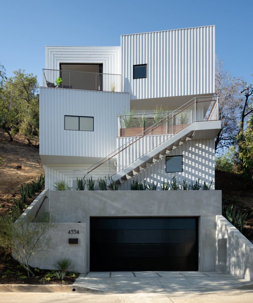 FreelandBuck Designs a Stacked, Multilevel Home Built into a Los Angeles Hillside