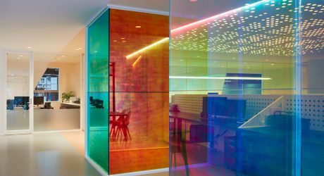 Ambience Designs an Office for Studio Y That Produces an Evolving Kaleidoscope of Color All Day
