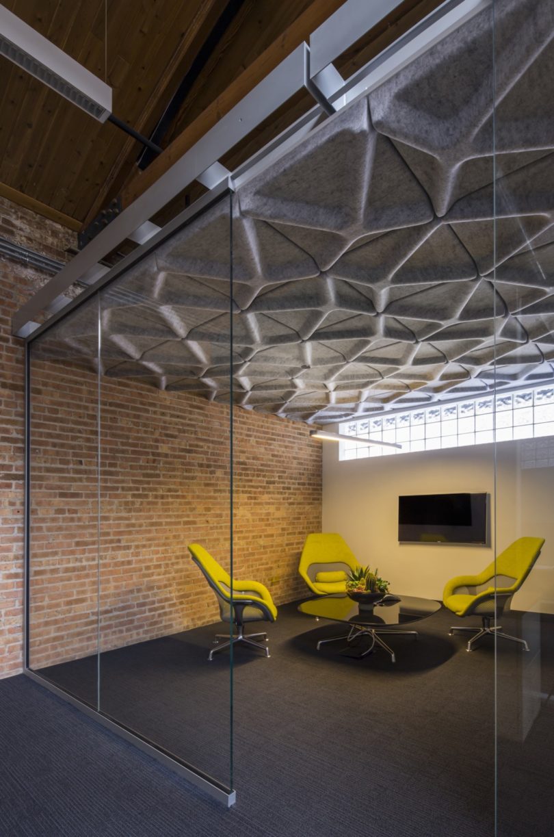 Crease A Range Of Modular Acoustic Ceiling Tiles By Turf