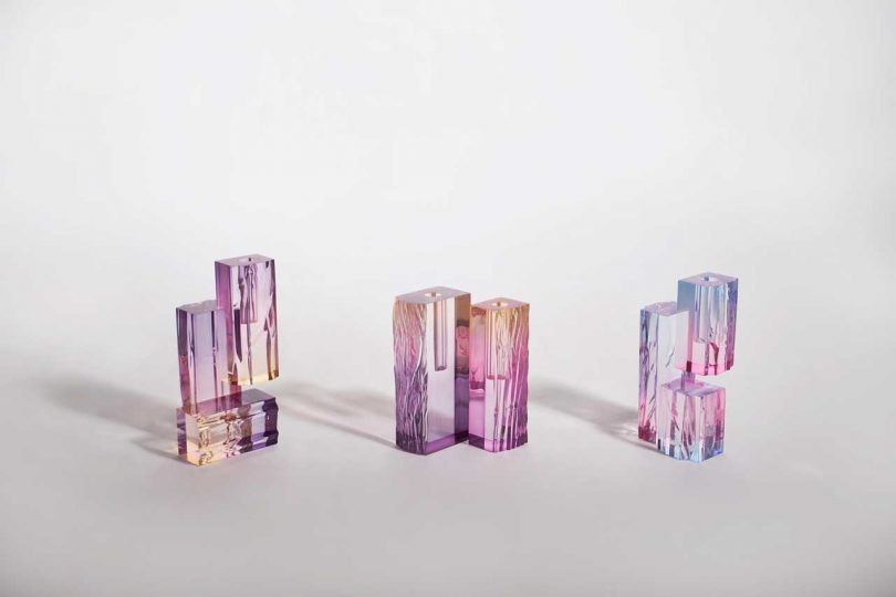 The Crystal Series_ Vase Collection Was Inspired by Evening Light Hitting a Lake