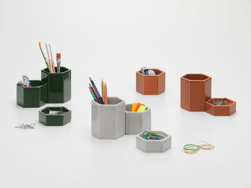 Jasper Morrison + Vitra Will Help You Keep Your Desk Clean with Hexagonal Containers