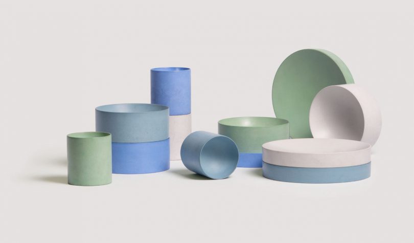 Booles Minimalist Concrete Tableware by Von Morgen