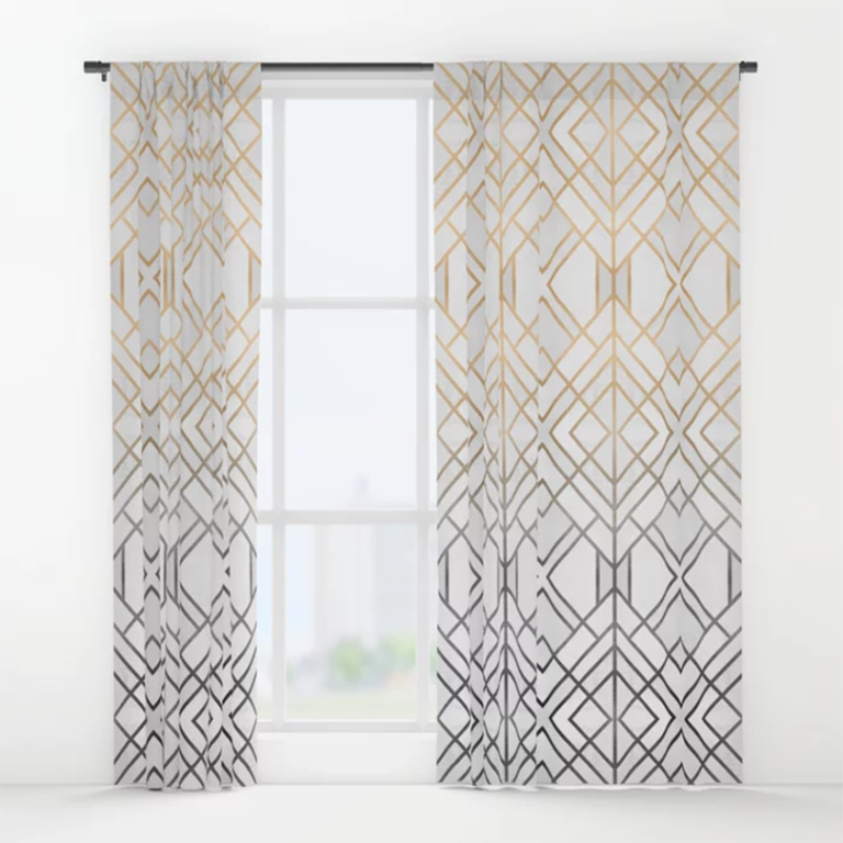 Fresh From The Dairy: Window Curtains with a Graphic Punch