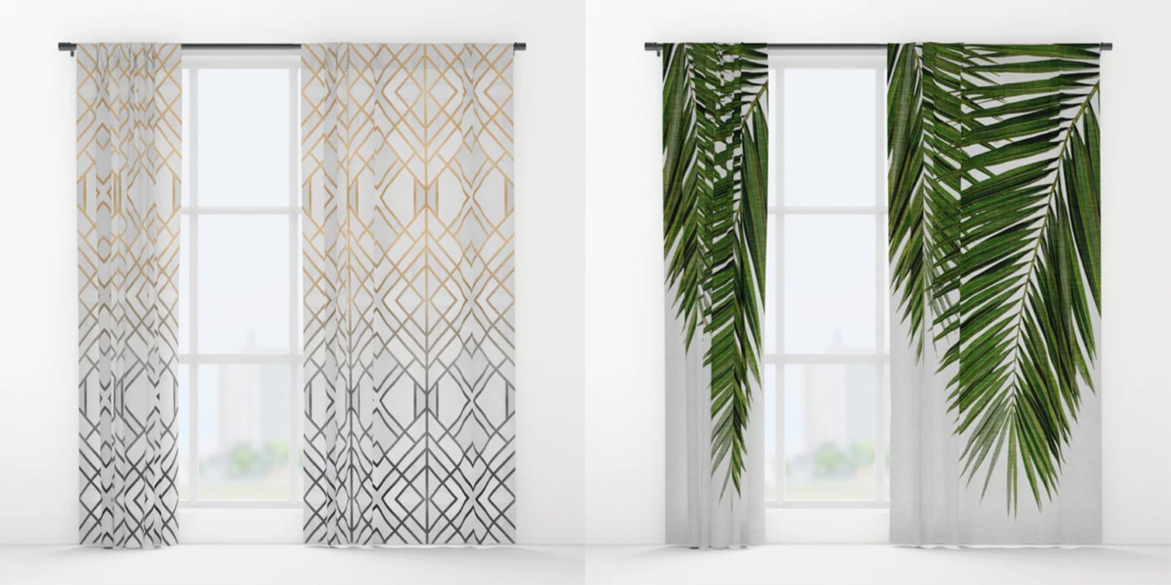 Fresh From The Dairy: Window Curtains with a Graphic Punch