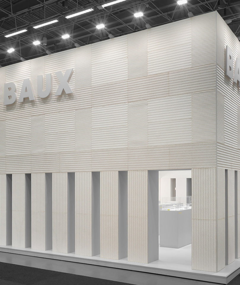 BAUX Acoustic Pulp 100% Bio-Based Panels Inspired by Origami, Cut by Laser