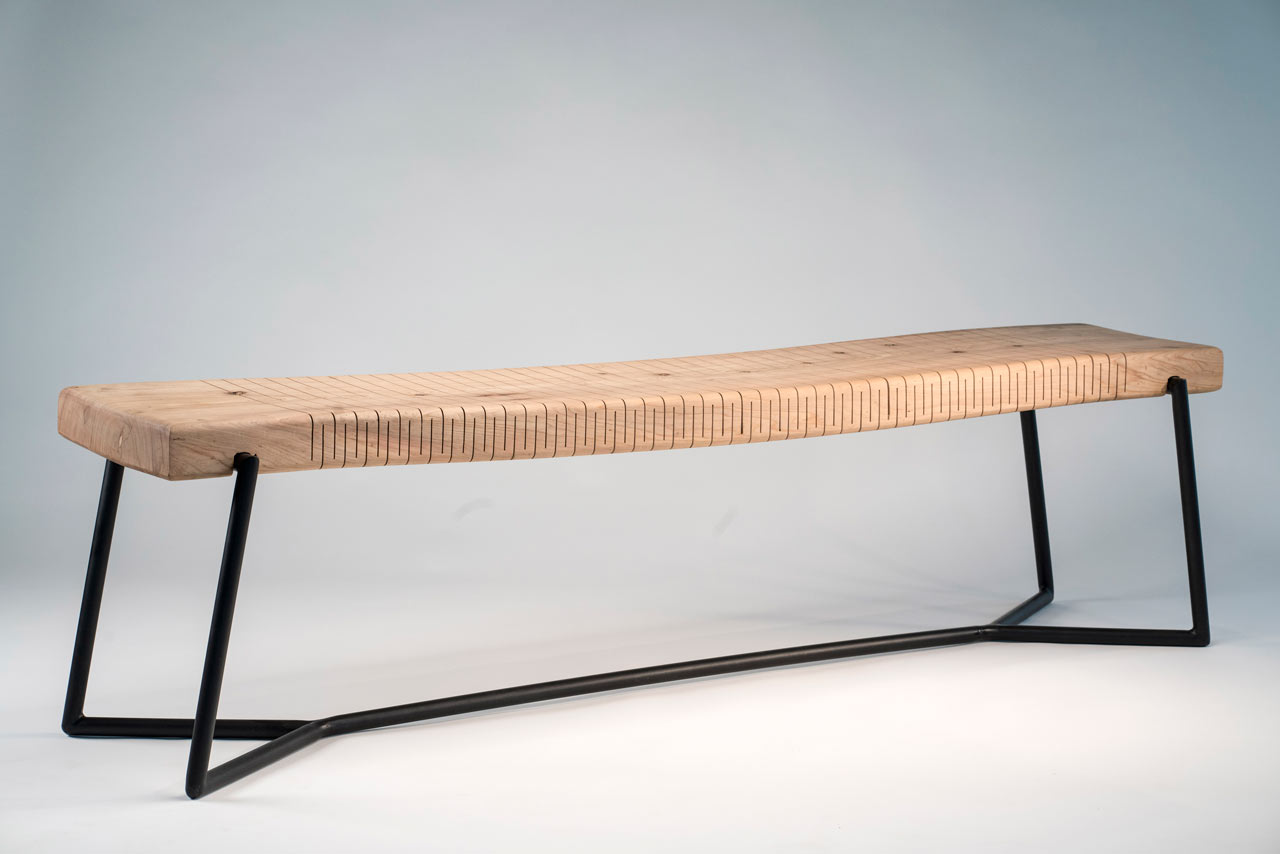A Wooden Bench That Bends by Ricardo Garza Marcos