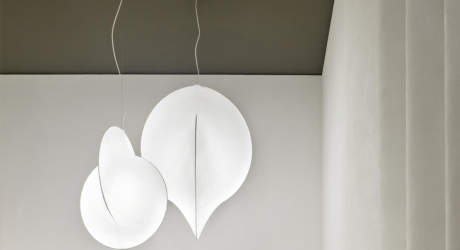 FLOS Introduces Overlap, a Modern Cocoon-Style Pendant Lamp