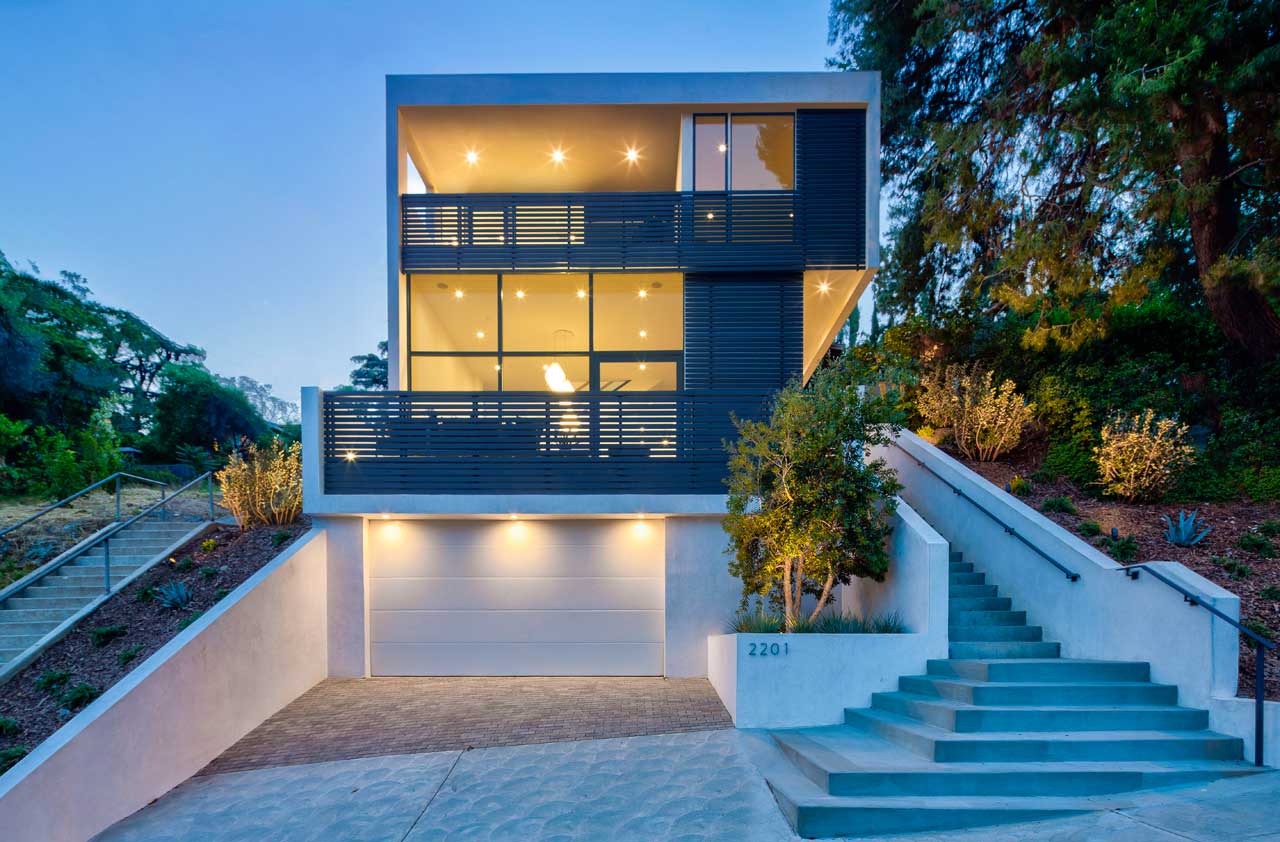 The Echo House Is Spread over Three Floors That Follow the Sloped Landscape