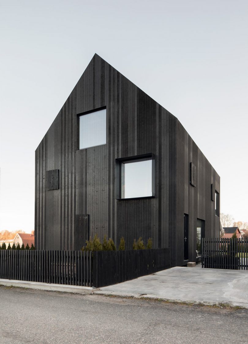 A Modern Villa in Sweden Clad in Blackened Wood