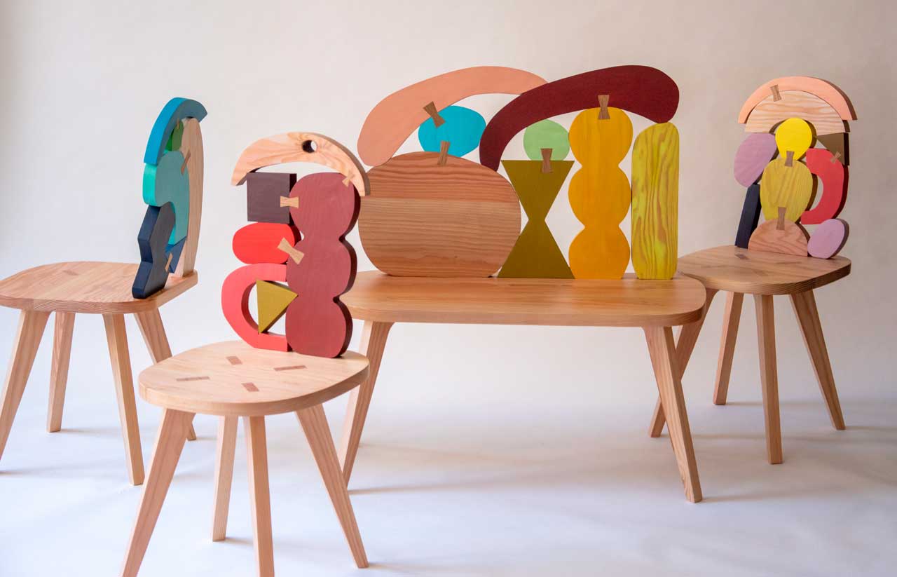 Abstract Assembly: Sculptural Seating + Mirrors by Donna Wilson