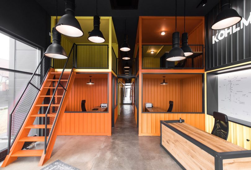 An Office in Poland Inspired by Shipping Containers by mode:lina