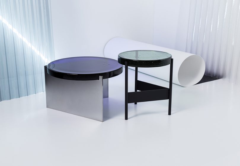 The Cast Glass Alwa Table Collection by Pulpo
