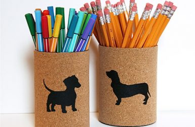 Dog-I-Y: Cork-Covered Dog Breed Pencil Cups