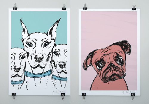 Dog Illustrations by Evie Kemp