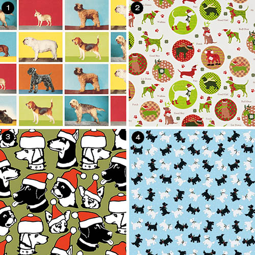 12 Modern Holiday Wrapping Papers and Gift Tags for Dog Lovers