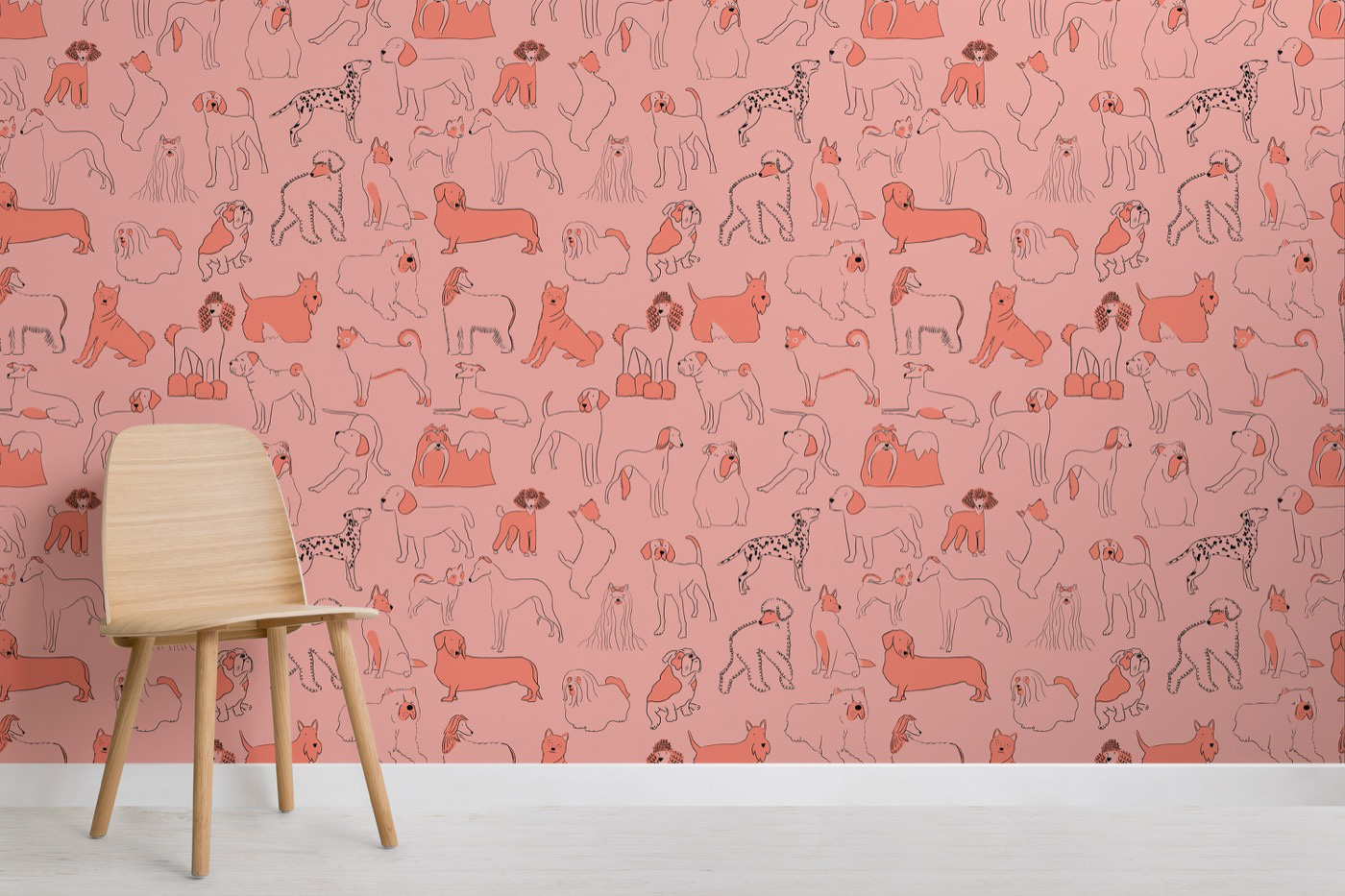 Dog pattern original wallpaper  TenStickers