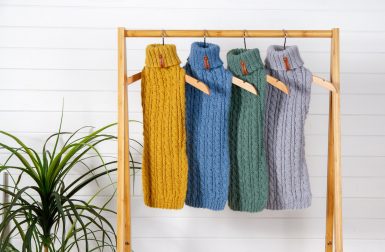 Modern Cable Knit Dog Sweaters from Pooky & Boo