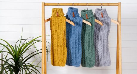 Modern Cable Knit Dog Sweaters from Pooky & Boo