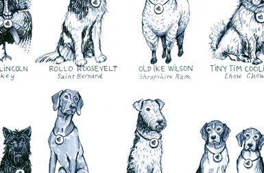 'Presidential Pets' Illustrated Art Print by Lauren Friedman