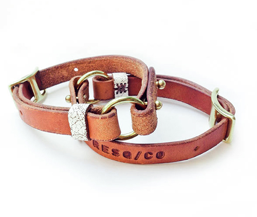 Adjustable Leather Dog Collars from RESQ/CO