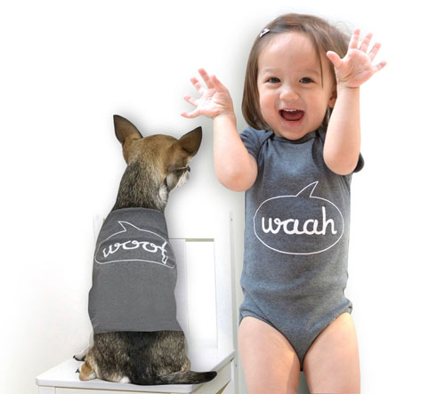 matching baby and dog clothes