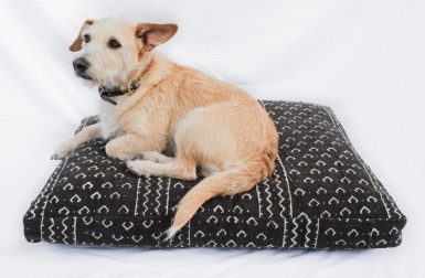 Mudcloth and Shibori Dog Beds from Backup Design