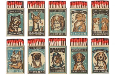 Strike Your Fancy: Dog Matchboxes and Prints by Ravi Zupa