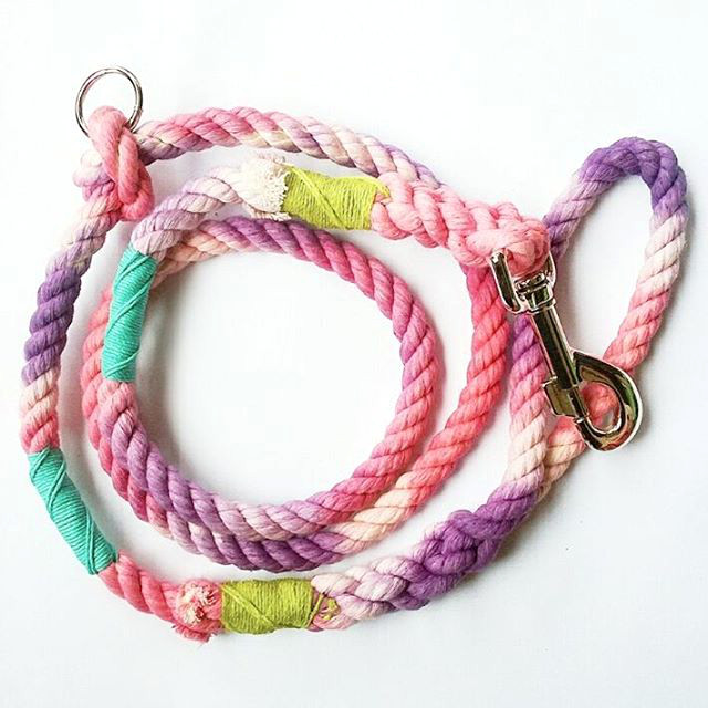 Colorful, Organic Rope Leashes & Collars from Haus of Hound
