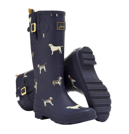 Dog Print Rain Boots by Joules