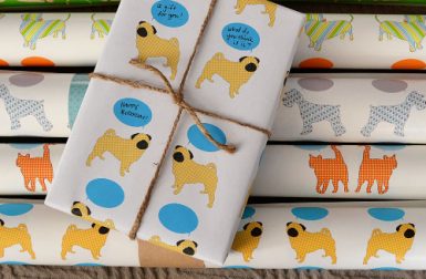 Modern Dog-Themed Wrapping Paper from RiverDog Prints