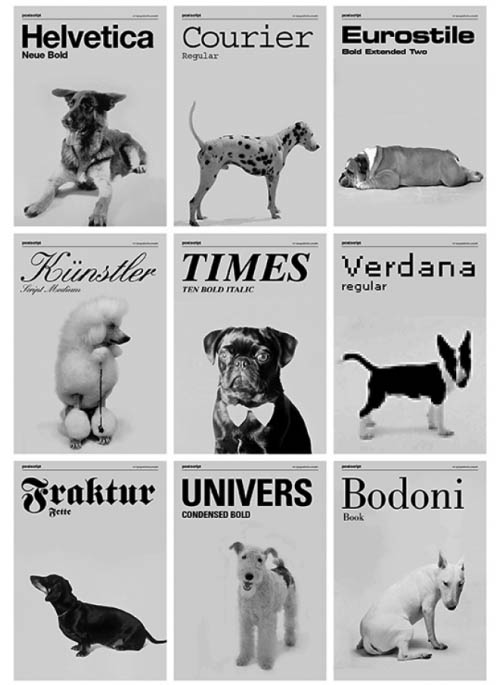 Dogs as Typefaces
