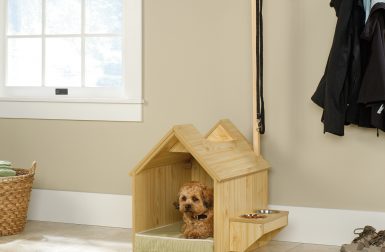 Indoor Dog House and Pet Station from Sauder