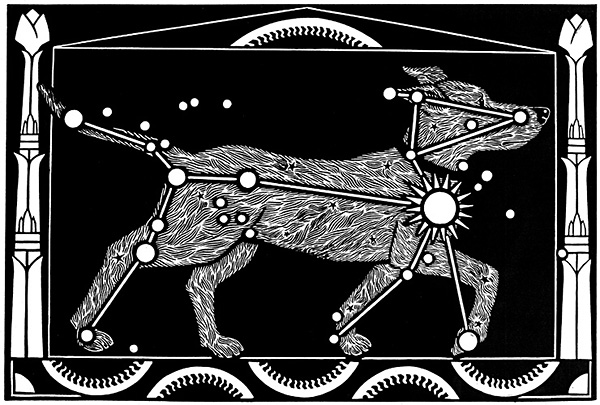 Linocut Dog Prints by Thomas Rude